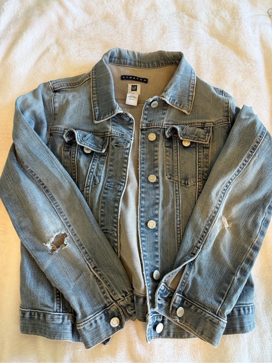GAP Jackets & Blazers - GAP Medium Light Blue Stretch Denim Jacket